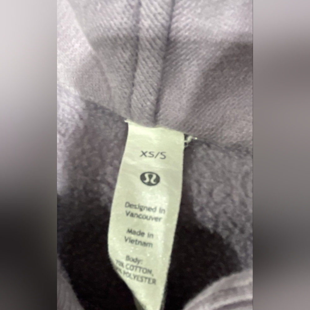 LULULEMON Scuba Oversized Funnel Neck Half-Zip XS/S Lilac Hoodie Sweatshirt - Picture 6 of 7
